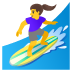 woman surfing